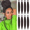 Picture of Pre Stretched Braiding Hair 8 Packs-26 Inch Long Braiding Hair,Deep Brown Hair For Braiding, Yaki Texture Synthetic Hair For Box Braids Crochet Hair Itch Free Hot Water Setting(26inch,33#)