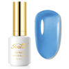 Picture of Imtiti Jelly Gel Nail Polish, 1 Pcs 0.5 Fl Oz Blue Jelly Gel Polish Soak Off LED U V Nail Gel Polish Sheer Transparent Gel Nail Polish DIY Nail Art Starter Manicure Salon Gel Nail Kit for Women Girls