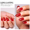 Picture of Imtiti Jelly Gel Nail Polish, 1 Pcs 0.5 Fl Oz Red Jelly Gel Polish Soak Off LED U V Nail Gel Polish Sheer Translucent Gel Nail Polish DIY Nail Art Starter Manicure Salon Gel Nail Kit for Women Girls