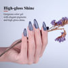 Picture of Imtiti Gel Nail Polish, 1 Pcs 0.5 Fl Oz Lavender Grey Color Gel Polish Soak Off LED U V Nail Gel Polish Nail Polish DIY Nail Art Starter Manicure Salon Gel Nail Kit for Women Girls