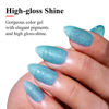 Picture of Imtiti Gel Polish, 1 Pc 0.5 Fl Oz Light Sky Blue Glitter Gel Polish, Soak Off LED U V Nail Gel Polish, DIY Nail Art Starter Manicure Salon Kit for Women Girls