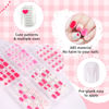Picture of SIUSIO 120Pcs 5 Pack Press on Nails kids Children Acrylic Fake Nails Cute Pre-glue Full Cover Gradient Color Rainbow Short Stick On False Nail Art Kits Set for Kids Little Girls - Pink Love