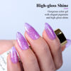 Picture of Imtiti Glitter Gel Nail Polish, 1 Pcs 0.5 Fl Oz Lavender Purple Glitter Gel Polish Soak Off LED U V Nail Gel Polish Nail Polish DIY Nail Art Starter Manicure Salon Gel Nail Polish Kit for Women Girls
