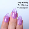 Picture of Imtiti Glitter Gel Nail Polish, 1 Pcs 0.5 Fl Oz Lavender Purple Glitter Gel Polish Soak Off LED U V Nail Gel Polish Nail Polish DIY Nail Art Starter Manicure Salon Gel Nail Polish Kit for Women Girls