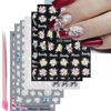 Picture of VOTACOS 6 Sheets White Flower Nail Art Stickers Decals 5D Embossed Nail Decals Spring Winter Nail Art Design Self-Adhesive Nail Supplies Accessories 3D Flower Nail Stickers for Women Nail Decoration