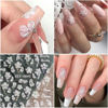 Picture of VOTACOS 6 Sheets White Flower Nail Art Stickers Decals 5D Embossed Nail Decals Spring Winter Nail Art Design Self-Adhesive Nail Supplies Accessories 3D Flower Nail Stickers for Women Nail Decoration
