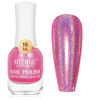 Picture of MIZHSE Holographic Nail Polish, Pink Glitter Nail Polish Air Dry Fast, 15 ml High Glossy Shimmer Nail Pigment Oil-based Laser Iridescent Nail Polish Chrome Halo Nail Art Salon Manicure Home