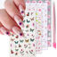 Picture of VOTACOS Pink Flower Nail Art Stickers Decals 5D Embossed Nail Decals Spring Summer Nail Art Design Self-Adhesive Nail Supplies Accessories 3D Flower Nail Stickers for Women Nail DIY Decoration