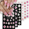 Picture of VOTACOS Blush Flower Nail Art Stickers Decals 5D Embossed Nail Decals Spring Summer Frangipani Nail Art Design Self-Adhesive Nail Supplies Accessories 3D Flower Nail Stickers for Women Nail Decoration
