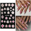 Picture of VOTACOS Blush Flower Nail Art Stickers Decals 5D Embossed Nail Decals Spring Summer Frangipani Nail Art Design Self-Adhesive Nail Supplies Accessories 3D Flower Nail Stickers for Women Nail Decoration
