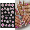 Picture of VOTACOS Blush Flower Nail Art Stickers Decals 5D Embossed Nail Decals Spring Summer Frangipani Nail Art Design Self-Adhesive Nail Supplies Accessories 3D Flower Nail Stickers for Women Nail Decoration