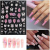 Picture of VOTACOS 5 Sheets 5D Flower Nail Art Stickers Embossed Nail Decals Spring Summer Nail Art Design 3D Self-Adhesive Nail Supplies White Yellow Blue Colorful Flower Nail Stickers for Women Nail Decoration