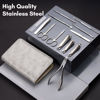 Picture of FAMILIFE Professional Manicure Set, Manicure Kit, Nail Clippers Set, Stainless Steel Pedicure Tool, Nail Kit with Portable Leather Travel Case Luxury Gifts for Him
