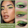 Picture of Green Glitter Shimmer Eye Shadow Makeup Palette 9 Colors,Light Bright Emerald Dark Avocado Neon Green Highly Pigmented Matte Glitter Shimmer Pearl Waterproof Party Sparkling Eyeshadow Palette