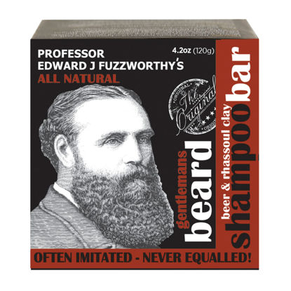 Picture of Professor Fuzzworthy’s Beard Shampoo Bar for Extra Soft Healthy Beard - Tames Beard with Beer & Rhassoul Clay - All Natural Ingredients - Australia, 4.2 oz