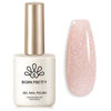 Picture of Born Pretty Jelly Gel Nail Polish Jelly Glitter Nude Pink Gel Polish Holographic Shimmer Nude Pink Natural Translucent Soak Off Hema-Free Gel Polish Nail Art DIY 15ML