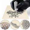 Picture of Blank Tattoo Practice Skin - Romlon 15Pcs Tattoo Skin Practice 8'' x 6'' Double Sides Tattoo Skin Microblading Eyebrow Fake Skin for Tattoo for Beginners and Experienced Artists Tattoo Supplies…