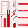 Picture of Chumia 2 Pcs Electric Eyebrow Trimmer Women Precision Face Razors Mini Shaver with Comb Christmas Women Gift Battery Operated Personal Epilator for Face Neck Fuzz Lips Leg(Red,Green)