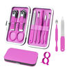 Picture of Manicure Set 8 in 1 Nail Clipper Set,RedFlow Nail Clippers,Fingernail & Toenail Clippers,Manicure Tools,Pedicure Tools,Suitable for Travel Manicure Kit,Nail Set Kit with Everything Profe (Purple)