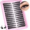 Picture of Lash Clusters Fluffy Eyelash Clusters Eyelash Extensions 168pcs DIY Individual Lashes Extensions 8-16MM Wispy Cluster Lashes by Ruairie