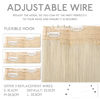 Picture of WENNALIFE Wire Hair Extensions (Increase 50% Lifespan) Real Human Hair 14 inch 105g Bleach Blonde Remy Real Hair Extensions Invisible Wire Hair Extensions Human Hair Natural Fish Line Straight Hair
