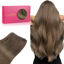 Picture of WENNALIFE Sew in Hair Extensions Real Human Hair, 18 Inch 90g Light Ash Brown Machine Weft Hair Extensions Human Hair Hand Tied Weft Hair Extensions Sew In
