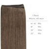 Picture of WENNALIFE Sew in Hair Extensions Real Human Hair, 20 Inch 100g Light Ash Brown Machine Weft Hair Extensions Human Hair Hand Tied Weft Hair Extensions Sew In