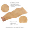 Picture of WENNALIFE Wire Hair Extensions (Increase 50% Lifespan) Real Human Hair 12 inch 70g Strawberry Blonde Remy Wire Hair Extensions Invisible Transparent Fish Line Straight Real Hair Extensions