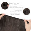Picture of WENNALIFE Sew in Hair Extensions Real Human Hair, 16 Inch 80g Dark Brown Machine Weft Hair Extensions Human Hair Hand Tied Weft Hair Extensions Sew In