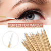 Picture of 2200PCS Pointed Cotton Swabs with Storage Case - Microblading Cotton Swab 4 inch - Precision Tip Cotton Swabs with Wooden Sticks - Micro Swabs for Makeup Eyelash Extensions Nail Art Supplies
