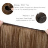 Picture of WENNALIFE Sew in Hair Extensions Real Human Hair, 16 Inch 80g Light Auburn Brown Machine Weft Hair Extensions Human Hair Hand Tied Weft Hair Extensions Sew In