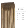 Picture of WENNALIFE Sew in Hair Extensions Real Human Hair, 14 Inch 80g Balayage Chocolate Brown to Caramel Blonde Machine Weft Hair Extensions Human Hair Hand Tied Weft Hair Extensions Sew In