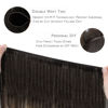 Picture of WENNALIFE Sew in Hair Extensions Real Human Hair, 16 Inch 80g Dark Brown to Chestnut Brown and Dirty Blonde Highlighted Machine Weft Hair Extensions Human Hair Hand Tied Weft Hair Extensions Sew In