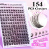Picture of Natural Lash Clusters Kit DIY Lash Extension Kit Wispy Cluster Eyelash Extension 10-16MM C Curl Individual Lashes Kit Lash Bond and Seal by Newcally