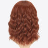 Picture of AISI HAIR Synthetic Wavy Curly Bob Wig with Bangs Ginger Orange Wig Short Bob Wavy Hair Wigs for Women Synthetic Heat Resistant Bob Wigs