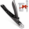Picture of Nail Tip Clipper Edge Cutter Adjustable Stainless Steel False Artificial Acrylic Fake Trimmer Manicure Pedicure Sharp Rustproof Blade Clip Tool for Salon Home Art,Beauty Design DIY Use Black