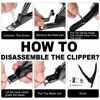 Picture of Nail Tip Clipper Edge Cutter Adjustable Stainless Steel False Artificial Acrylic Fake Trimmer Manicure Pedicure Sharp Rustproof Blade Clip Tool for Salon Home Art,Beauty Design DIY Use Black