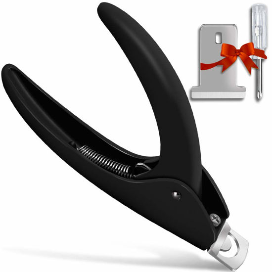 Picture of Nail Tip Clipper Edge Cutter Artificial Acrylic Fake False Trimmer Manicure Pedicure Stainless Steel Nail Trimmer Sharp Stainless Steel Blade Clip Tool Nail Beauty Design DIY Use Nail Art Black