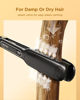Picture of Wavytalk Hair Straightener, Titanium 1.75 Inch Wide Flat Iron for Hair, Professional Straightener with Dual Voltage Leave Hair Silky Smooth, Black