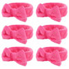 Picture of 6 Pcs Spa Headbands, Hair Holder for Washing Face, Soft Coral Fleece Makeup Headband for Washing Face, Bow Hair Bands, Skin Care Headband for Face Washing Shower Skin Care Yoga