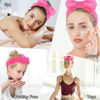 Picture of 6 Pcs Spa Headbands, Hair Holder for Washing Face, Soft Coral Fleece Makeup Headband for Washing Face, Bow Hair Bands, Skin Care Headband for Face Washing Shower Skin Care Yoga