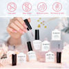Picture of RARJSM Icy Jelly Gel Nail Polish Set of 6 Translucent Colors,Sheer Rose Nude Skintone Gel Polish LED UV Gel Clear Milky Light Pink Red Brown French Manicure Curing Requires 7.5ml DIY Home Nail Salon