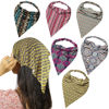Picture of 6 Pack Boho African Hair Scarf Headband for women - Elastic Bandanas Scarves Headwrap Triangle Kerchief Large Non Slip Hair Accessories for Teen Girls