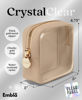 Picture of Embla Clear Cosmetic Bag Makeup Bag, Clear Zipper Pouch Cosmetics Bags Cute Womens Make Up Pouches, Clear Toiletry Travel Bag Tote, Preppy Purse Cosmetic Organizer Mini Makeup Bags, Sand Mini