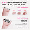Picture of KRADAA Bikini Trimmer for Women Pubic Hair: Rechargeable Eletctric Razors for Women - Painless Eletctric Shaver for Women - Bikini Trimmer Waterproof IPX7 for Body Hair (Blossom Pink)