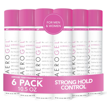 Picture of TRI Design Aerogel Hairspray - Non-Toxic Hair Finishing Spray for Styling, Volumizing and Holding Curly Hair with Flexible Hold - For Women and Men - Pack of 6 (10.5 Oz)