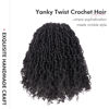 Picture of Toyotress Yanky Twist Crochet Hair - 8 Inch 8 Packs (30 Strands/Pcs) Fluffy Spring Mini Twist Short Bob Passion Twist, Natural Black Pre-Looped Crochet Braids Braiding Hair (8 Inch, 1B-8P)