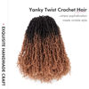 Picture of Toyotress Yanky Twist Crochet Hair - 10 Inch 8 Packs (30 Strands/Pcs) Pre-twisted Fluffy Spring Mini Twist Short Passion Twist, Ombre Brown Pre-Looped Crochet Braids Braiding Hair (10 Inch, OT30-8P)