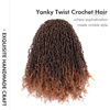 Picture of Toyotress Yanky Twist Crochet Hair - 12 Inch 8 Packs (30 Strands/Pcs) Pre-twisted Fluffy Spring Mini Twist Short Passion Twist, Ombre Brown Pre-Looped Crochet Braids Braiding Hair (12 Inch, T30-8P)