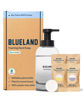 Picture of BLUELAND Hand Soap Starter Set Slate - 1 Refillable Glass Foaming Hand Soap Dispenser + 4 Tablets Refills | Iris Agave Scent | Eco Friendly Hand Soap | Makes 4 x 9 Fl oz bottles (36 Fl oz total)
